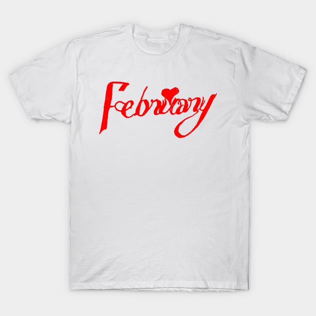 february T-Shirt by Oluwa290